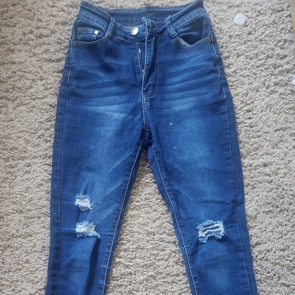 High rise skinny jeans